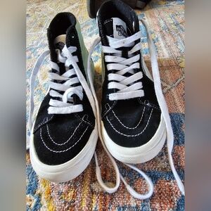 Vans Black and Mint Sneakers